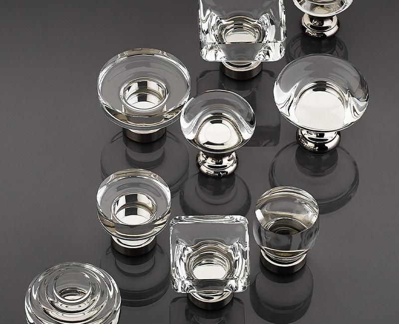 Modern glass cabinet hardware offers a fresh take on a classic style