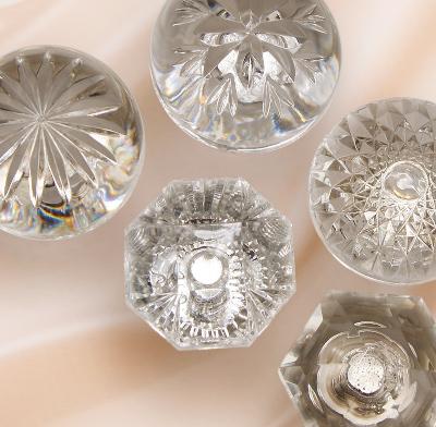 Our late 19th Century style knobs are reproduced in lead-free crystal