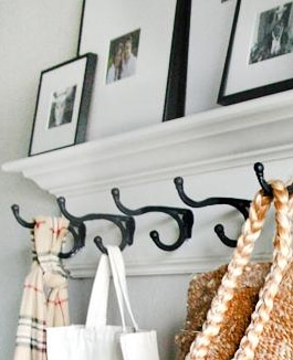Get organized with hooks in every room