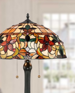 Add a splash of color with a stained glass lamp