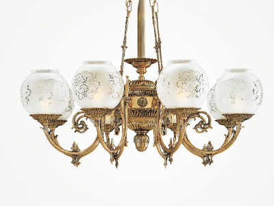 8 Light English Victorian chandelier