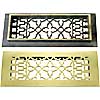 Un-Louvered Victorian Solid Brass Floor Register