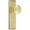 New York Style Doorset with Brass Door Knobs