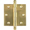 3 1/2'' Brass Ball-Tipped Door Hinge