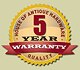 5 Year Warranty
