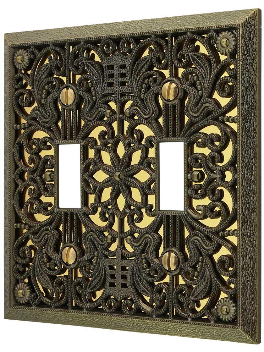 Filigree Double-Toggle Switch Plate | House of Antique Hardware