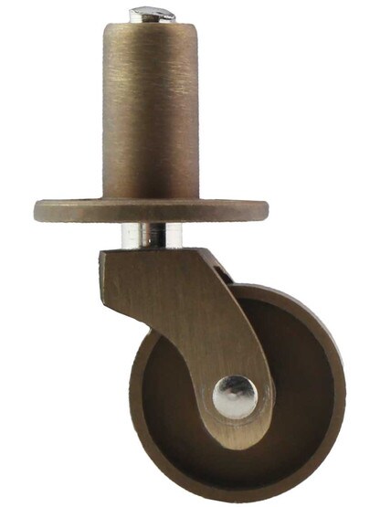 Solid Brass Pivot-and-Plate Caster with 3/4 Brass Wheel