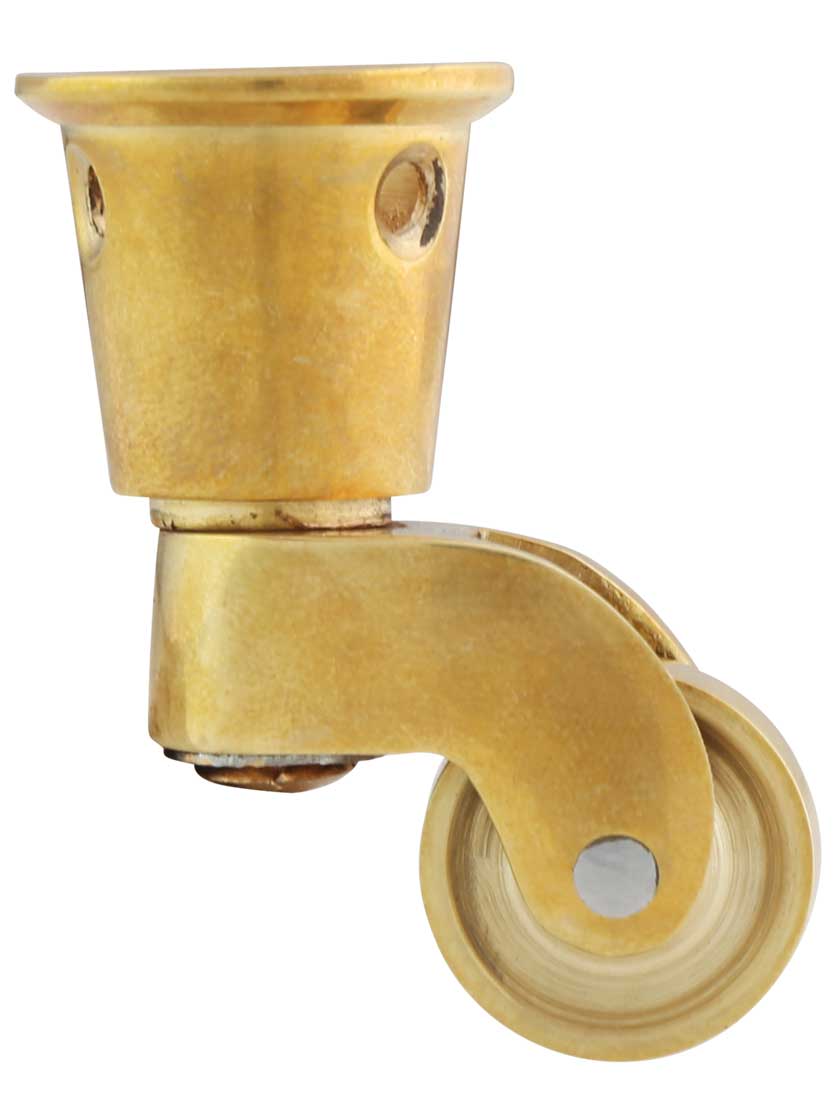 3/4 Brass Wheel Caster with 3/4 Square Cup - Mapp Caster