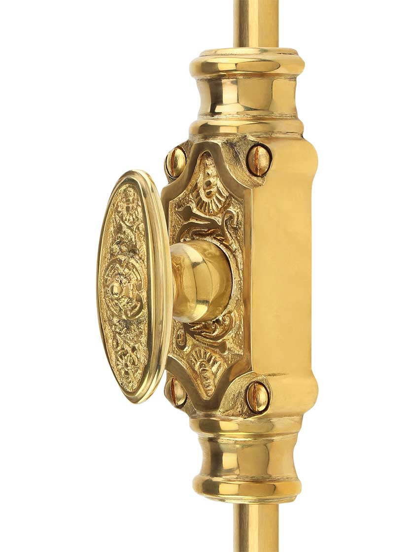 Filigree Brass Cremone Bolt - 4-Foot Length | House of Antique Hardware