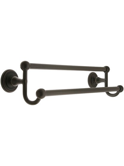 Brass Towel Ring with Classic Rosette