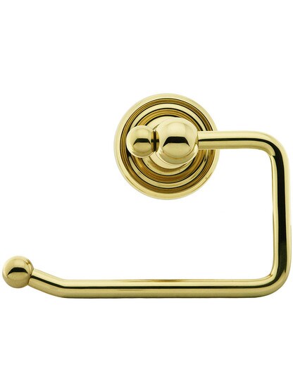 Brass Towel Ring with Classic Rosette