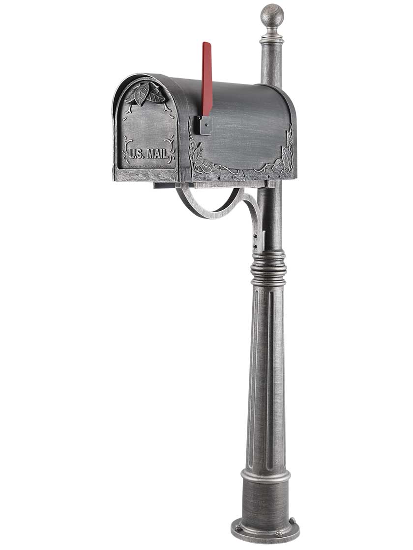 Floral Curbside Mailbox with Ashland Post | House of Antique Hardware