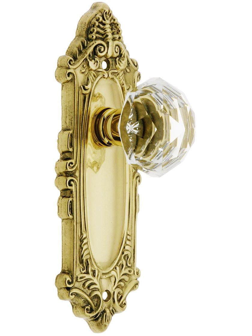 Largo Design Door Set With Diamond Crystal Glass Knobs 