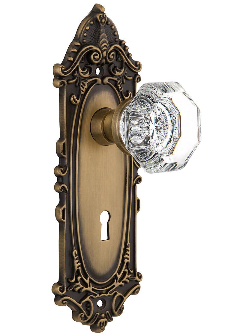 Largo Design Mortise Lock Set With Waldorf Crystal Knobs | House of ...