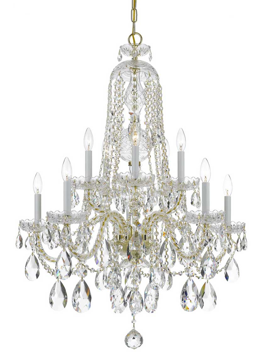 Traditional Crystal 10 Light Chandelier | House of Antique Hardware