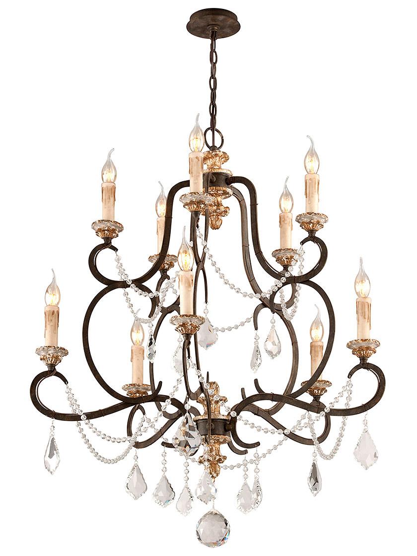 10 light chandelier bronze