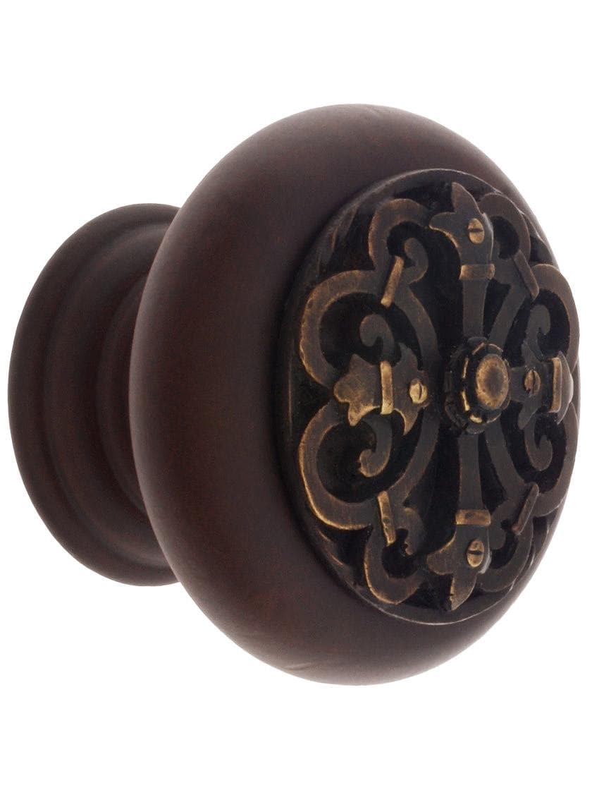 Hardwood Knob with Chateau Onlay - 1 1/2